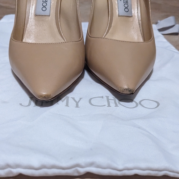 Jimmy Choo Nude Romy 85 Pumps - Picture 6 of 10